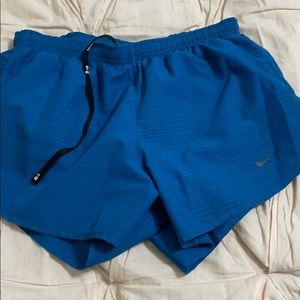 blue nike running shorts